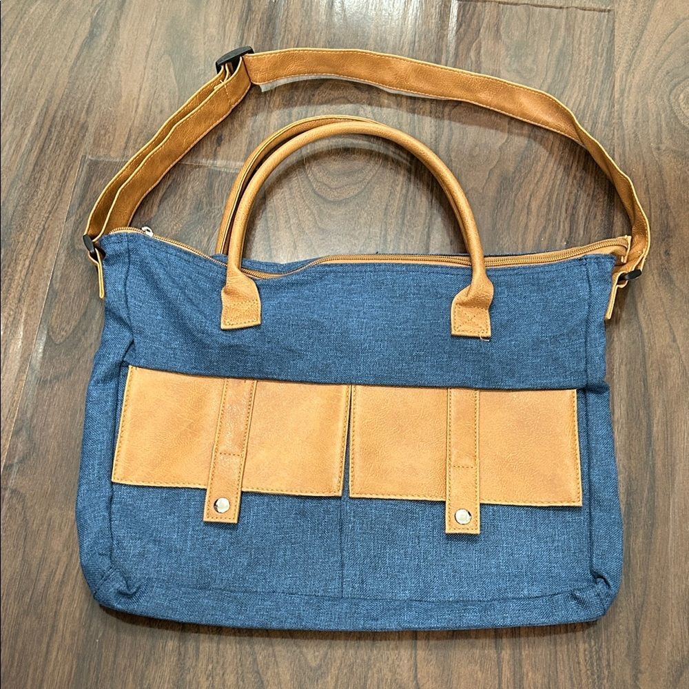 AARP Stylish Canvas Courier Tote Bag